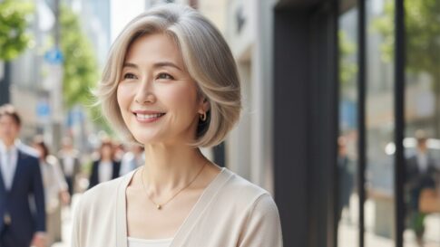 60代ヘアカラーはミルクティベージュ！若々しく見せる方法7選