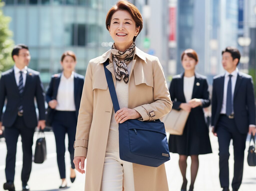 軽快なショルダーバッグ斜めがけタイプ