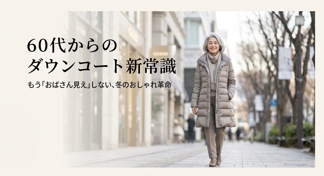 60代からのダウンコート新常識・冬のおしゃれ革命
