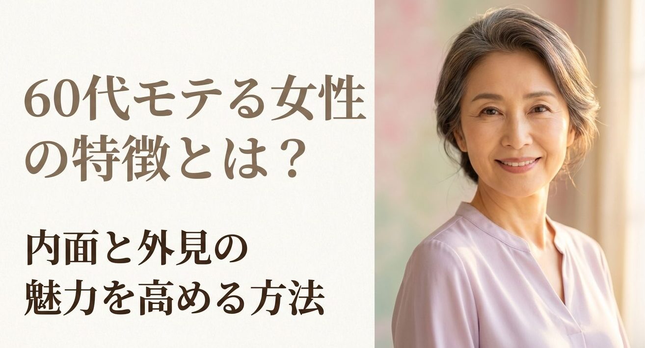 60代モテる女性の特徴とは？内面と外見の魅力を高める方法のタイトルスライド