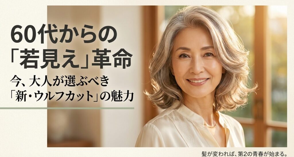 60代ウルフカットで若見え！失敗しないオーダー法と似合わせ術8選