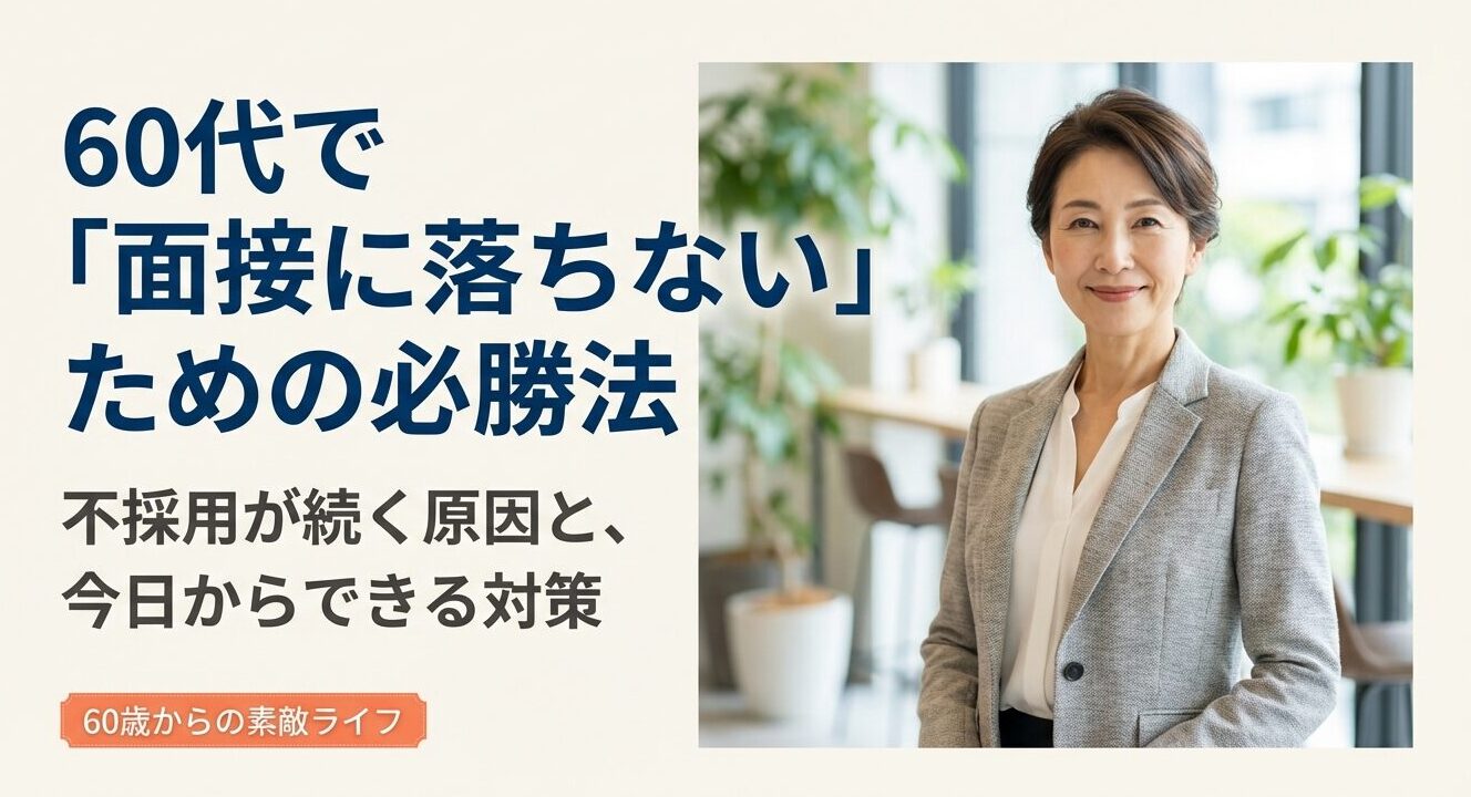 60代で面接に落ちないための必勝法！不採用が続く原因と今日からできる対策