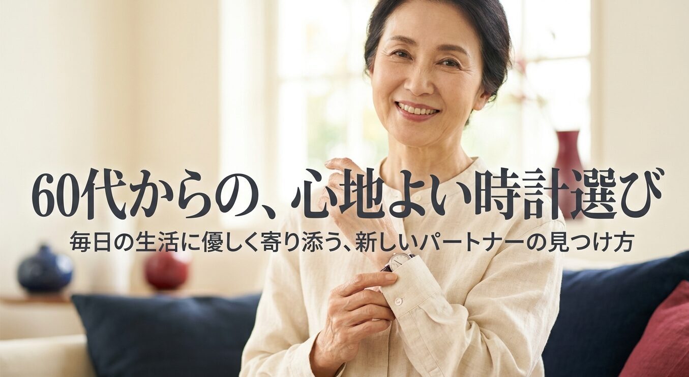 60代からの心地よい時計選び。毎日の生活に優しく寄り添う新しいパートナーの見つけ方
