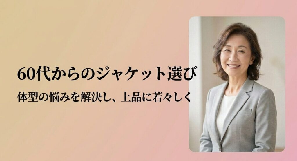 60代からのジャケット選び 体型の悩みを解決し上品に若々しく