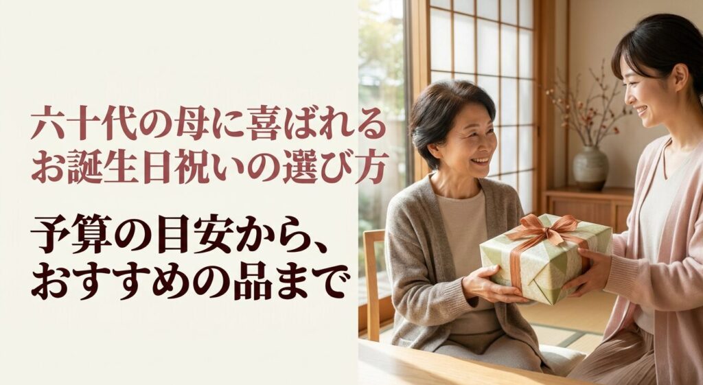 60代の母に喜ばれる誕生日プレゼントの選び方と記事のポイント