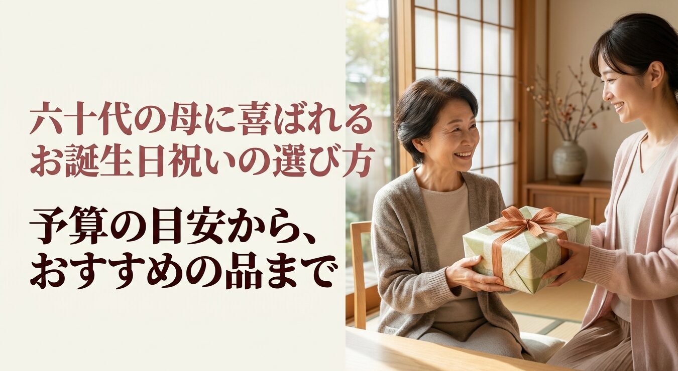 60代の母に喜ばれる誕生日プレゼントの選び方と記事のポイント